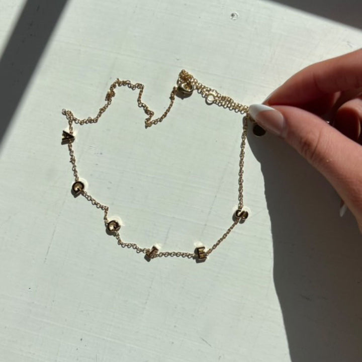 Utah State University "AGGIES" Initial Necklace