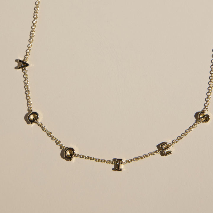 Utah State University "AGGIES" Initial Necklace