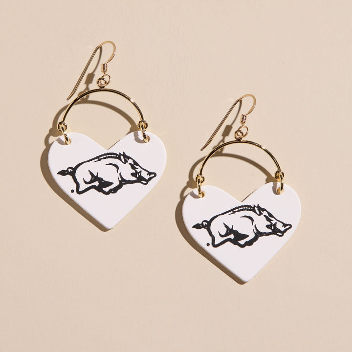 White & Black University of Arkansas Razorback Lover