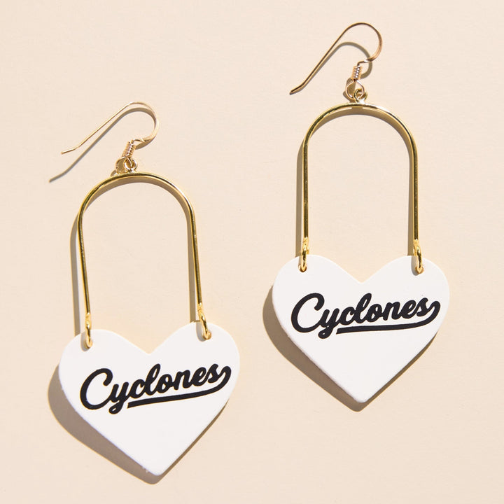 White Iowa State University Cyclones Script Heartthrobs