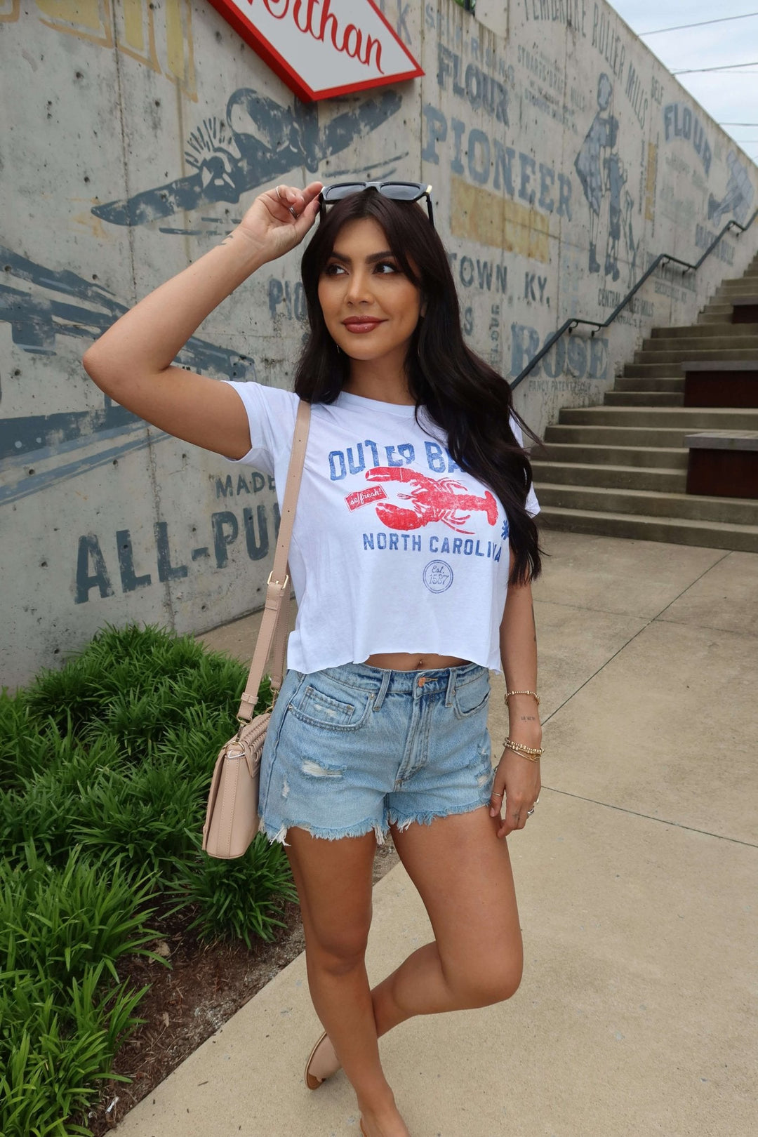 White Outer Banks Short Sleeve Graphic Tee - FINAL SALE