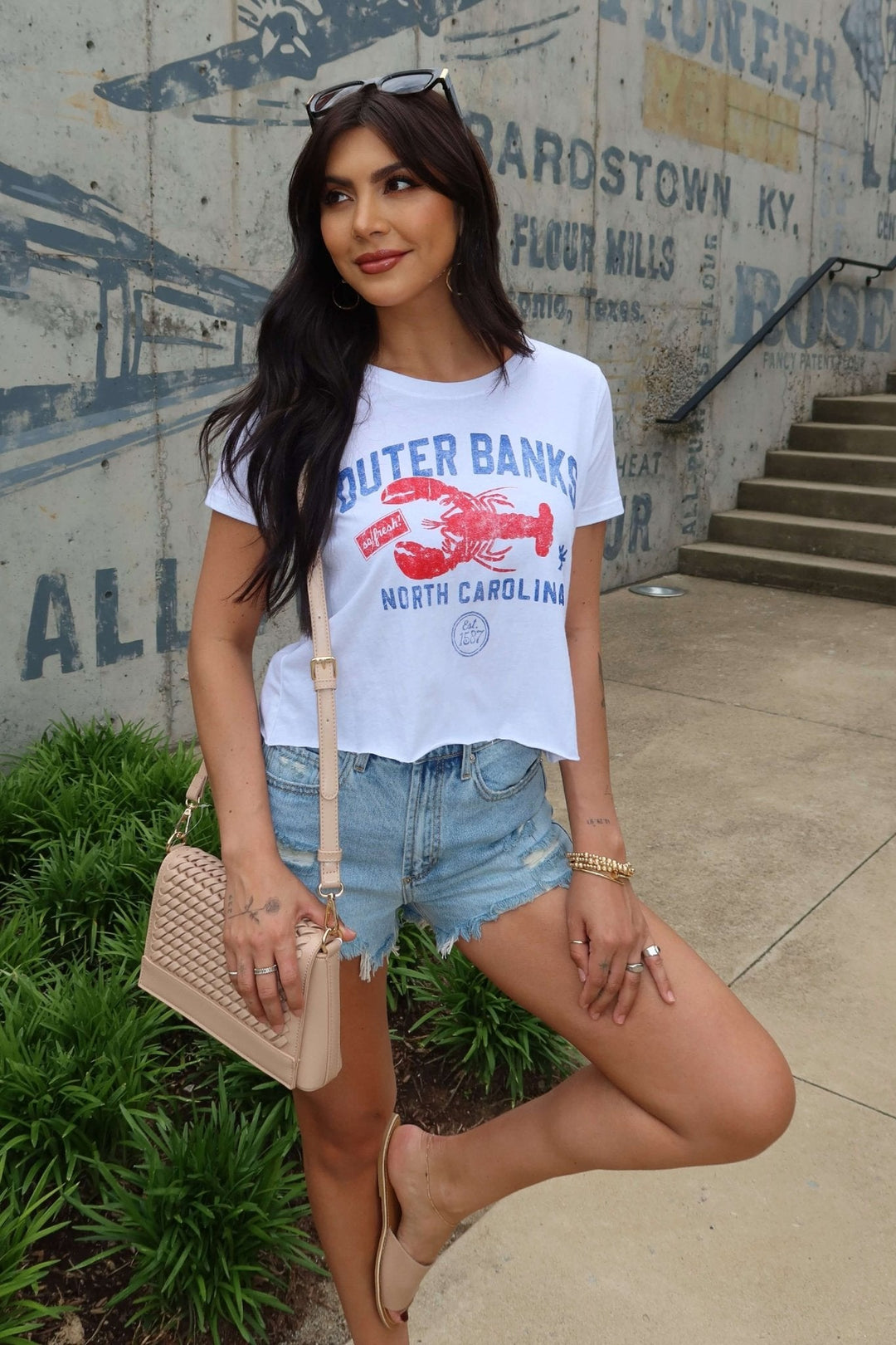 White Outer Banks Short Sleeve Graphic Tee - FINAL SALE