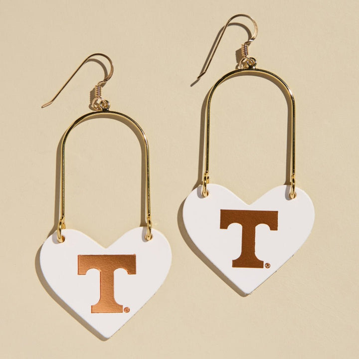 White University of Tennessee Logo Heartthrobs