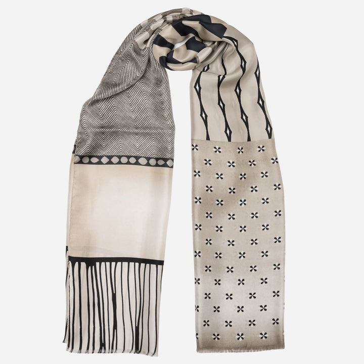 Atri - Long Silk Scarf - Sand