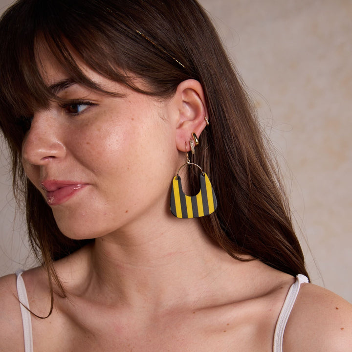 Yellow & Black Stripe Noras