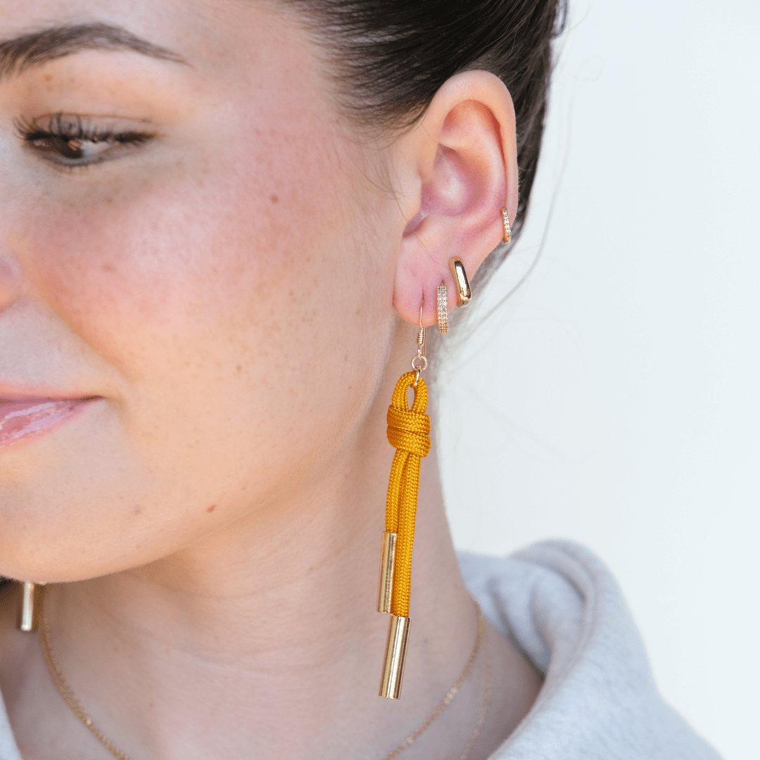 Yellow Denver Cord Earring