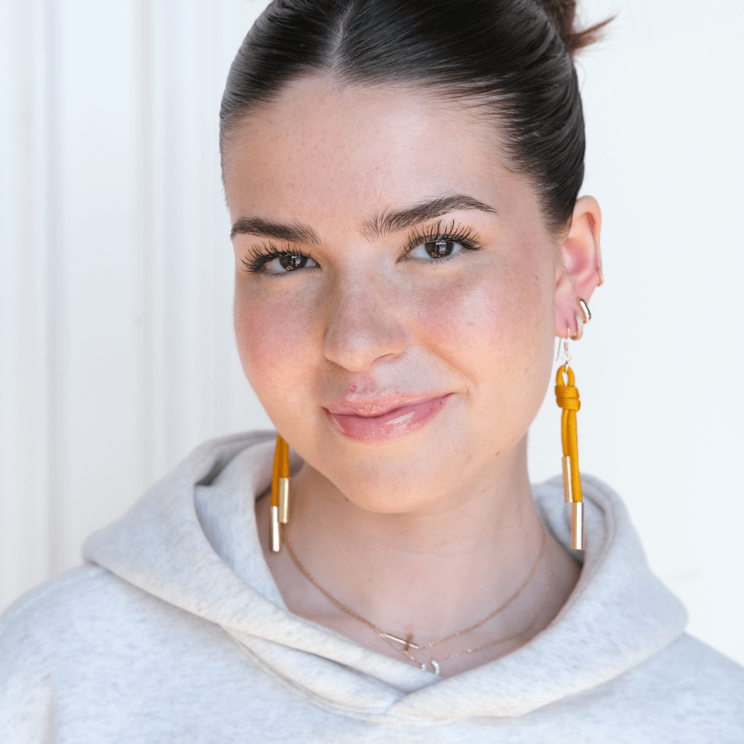 Yellow Denver Cord Earring