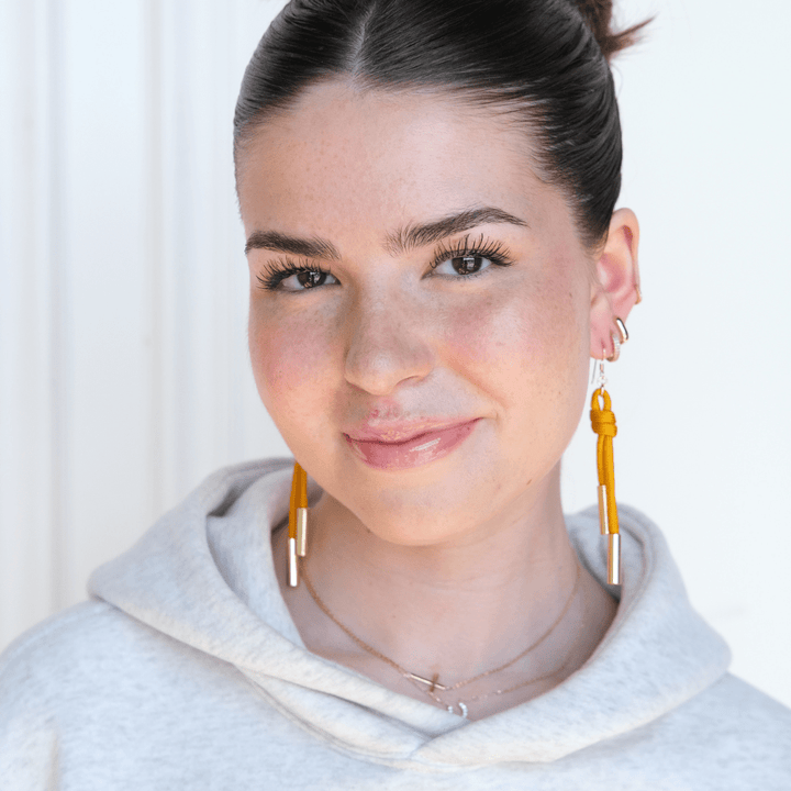 Yellow Denver Cord Earring