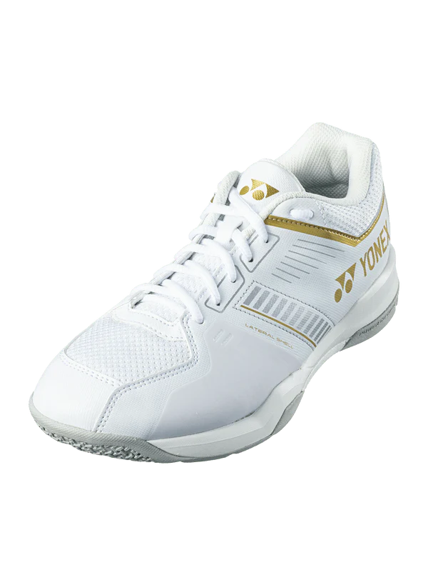 Yonex Badminton Shoe Power Cushion Strider Flow Wide (White/Gold)