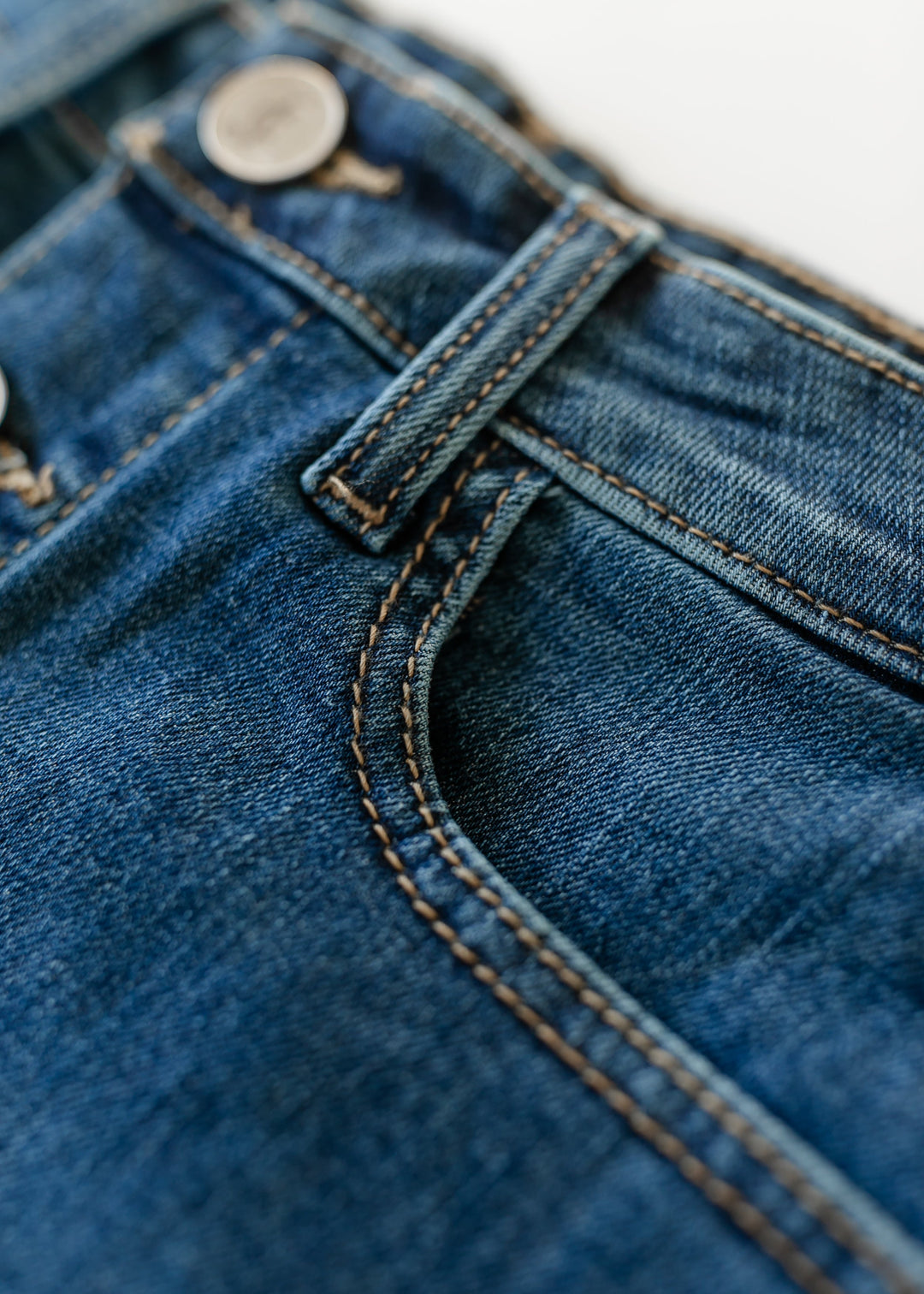 Zana Front Button Denim Midi Skirt