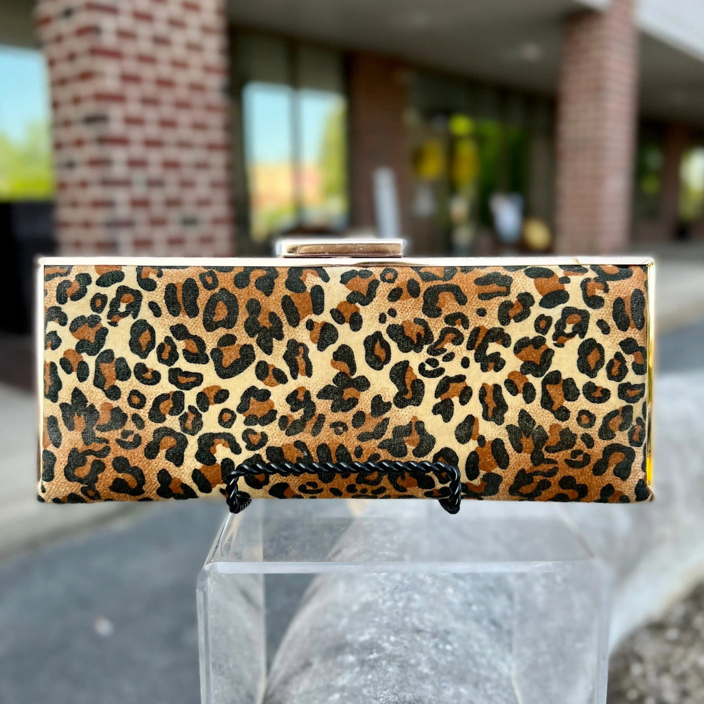 Classy Leopard Clutch Purse or Crossbody Handbag