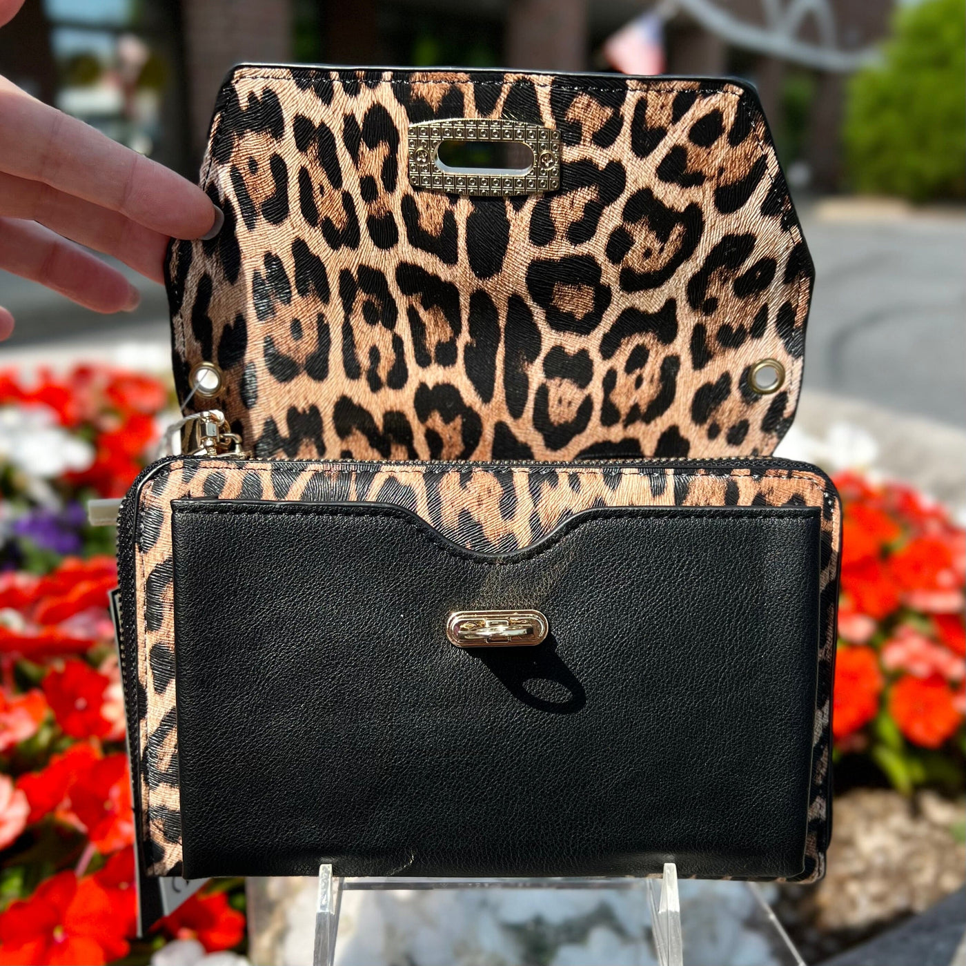 Cute Leopard Print Crossbody Handbag